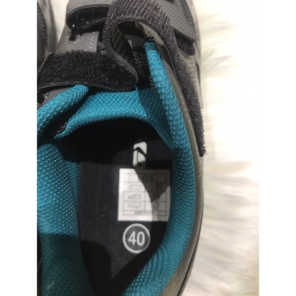Louis Garneau Multi Airflex HRS-80 Cycling Shoes  Black Teal Mens 7.5 wm 9 EU40